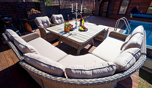 Комплект мебели из искусственного ротанга Lite Sorrento для дачи Комплект мебели из искусственного ротанга Lite Sorrento, садовая мебель