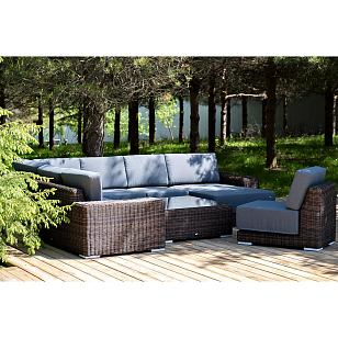 Модуль диванный правый 4SIS Капри, цвет коричневый для дачи Модуль диванный правый 4SIS Капри, цвет коричневый, садовая мебель