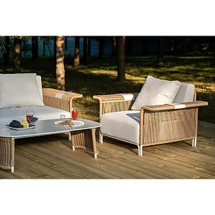 Лаунж-зона 4SIS Мальдивы, цвет соломенный для дачи Лаунж-зона 4SIS Мальдивы, цвет соломенный, садовая мебель