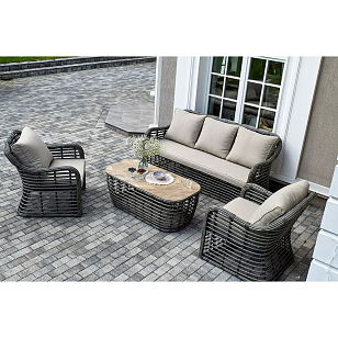 Лаунж-зона 4SIS Ницца, цвет серый для дачи Лаунж-зона 4SIS Ницца, цвет серый, садовая мебель