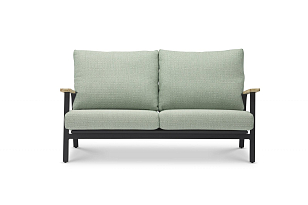 Диван двухместный с подушками Brafritid Malmo антрацит, мята для дачи Диван двухместный с подушками Brafritid Malmo антрацит, мята, садовая мебель