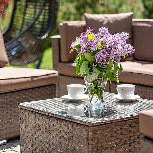 Комплект мебели из искусственного ротанга Lite Mia Brown для дачи Комплект мебели из искусственного ротанга Lite Mia Brown, садовая мебель