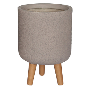 Кашпо Idealist Lite Урбан настольное круглое с подставкой D24 Цвет: серо-коричневый для сада и загородного дома Кашпо Idealist Lite Урбан настольное круглое с подставкой D24 Цвет: серо-коричневый, уличное оборудование