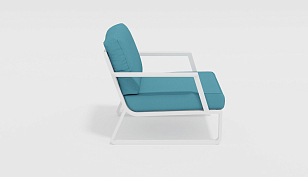 Лаунж зона Gardenini Voglie Белый / Голубой для дачи Лаунж зона Gardenini Voglie Белый / Голубой, садовая мебель