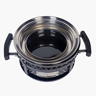 Настольный керамический гриль Diamond Egg Tabletop Grill Цвет: черный для приготовления пищи Настольный керамический гриль Diamond Egg Tabletop Grill Цвет: черный для сада