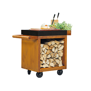 Разделочный столик с поленницей OFYR 65 с керамикой для приготовления пищи Разделочный столик с поленницей OFYR 65 с керамикой для сада