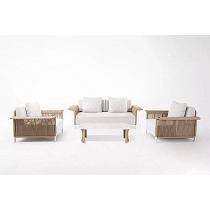 Лаунж-зона 4SIS Мальдивы, цвет соломенный для дачи Лаунж-зона 4SIS Мальдивы, цвет соломенный, садовая мебель