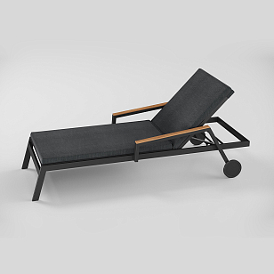 Шезлонг Gardenini Premium Sogno S Карбон / Темно-серый для дачи Шезлонг Gardenini Premium Sogno S Карбон / Темно-серый, садовая мебель