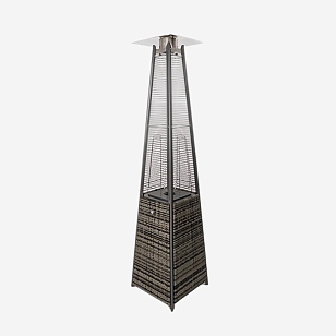 Уличный газовый обогреватель Stalleh Pyramid X4 Rattan Grey для сада и загородного дома Уличный газовый обогреватель Stalleh Pyramid X4 Rattan Grey, уличное оборудование