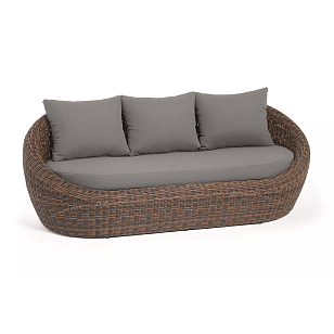 Диван трехместный 4SIS Барселона Цвет: коричневый для дачи Диван трехместный 4SIS Барселона Цвет: коричневый, садовая мебель