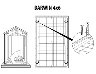 Пластиковый сарай Keter Darwin 4х6 коричневый для сада и загородного дома Пластиковый сарай Keter Darwin 4х6 коричневый, уличное оборудование