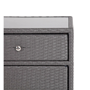 Плетёная тумба 4SIS Мальта Цвет: графит для дачи Плетёная тумба 4SIS Мальта Цвет: графит, садовая мебель