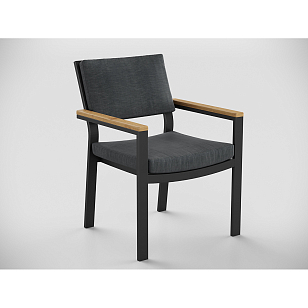 Обеденная зона Gardenini Premium Bella 220 Карбон / Темно-серый со стульями Bella для дачи Обеденная зона Gardenini Premium Bella 220 Карбон / Темно-серый со стульями Bella, садовая мебель